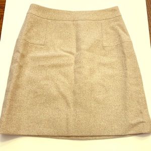JCrew light brown wool skirt